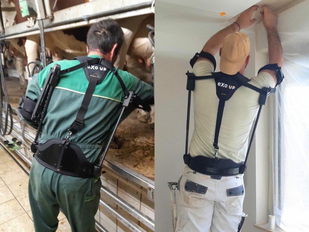 L'exosquelette EXO UP RB3D soutient les pros du BTP et les éleveurs laitiers