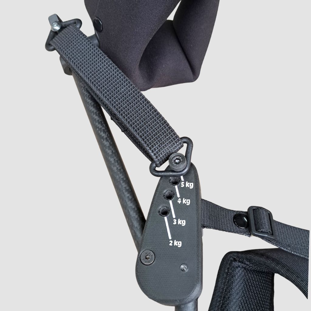 L'exosquelette EXO UP dispose d'un soutien réglable et variable selon l'angle de votre bras